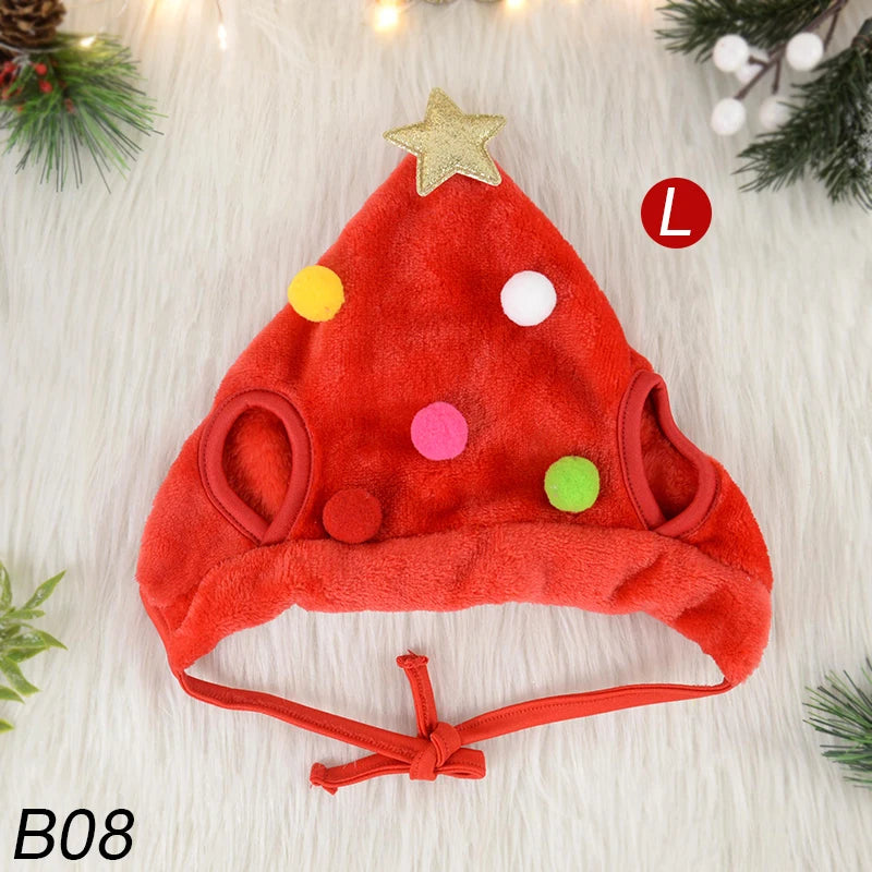 Christmas Dog Cat Pets Clothes Hat Scarf Costume Accessories Cosplay Props Navidad New Year Decor Christmas Party Pet Supplies