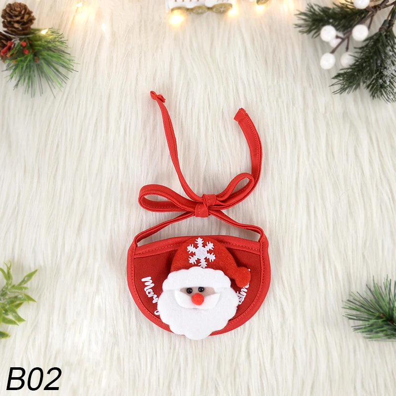 Christmas Dog Cat Pets Clothes Hat Scarf Costume Accessories Cosplay Props Navidad New Year Decor Christmas Party Pet Supplies