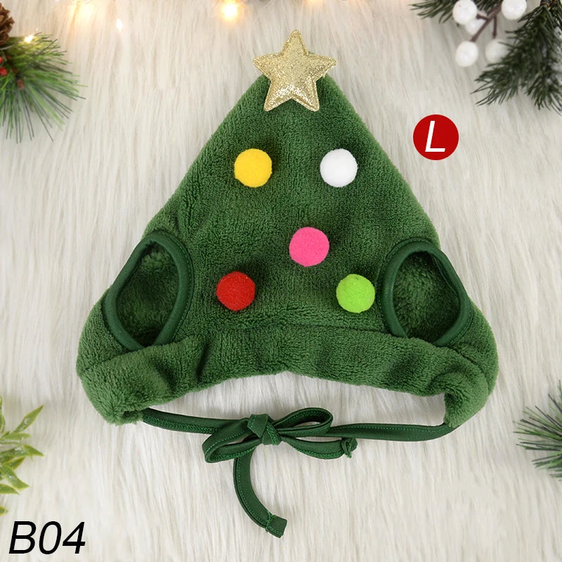 Christmas Dog Cat Pets Clothes Hat Scarf Costume Accessories Cosplay Props Navidad New Year Decor Christmas Party Pet Supplies