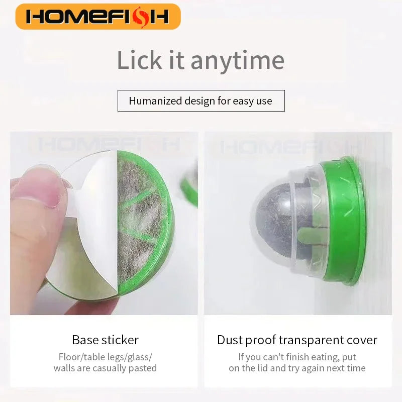 Natural Catnip Cat Wall Stick-on Ball Toy Scratchers Treats Healthy Natural Removes Balls to Promote Digestion Cat Grass Snack