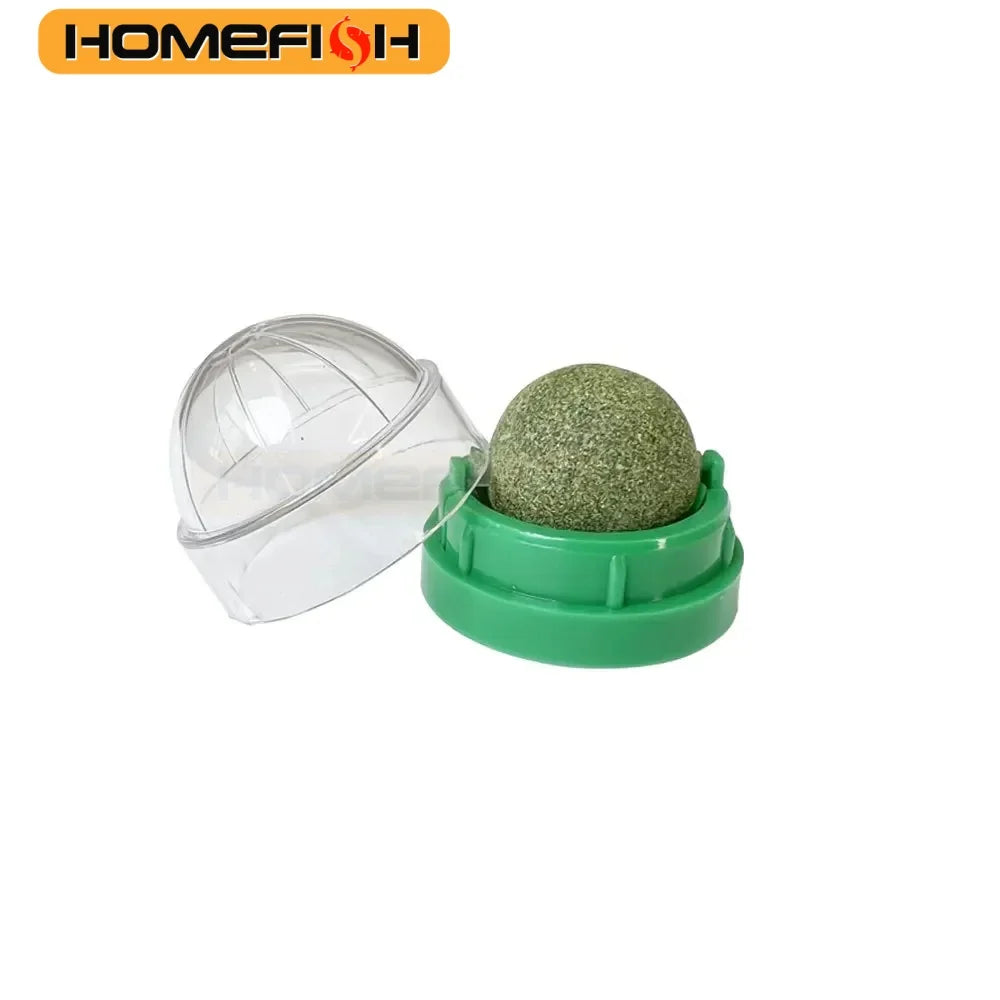 Natural Catnip Cat Wall Stick-on Ball Toy Scratchers Treats Healthy Natural Removes Balls to Promote Digestion Cat Grass Snack